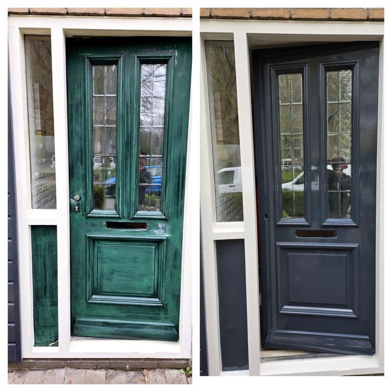 Buitenschilderwerk: Deuren, Kozijnen; 1 deur; 1 kozijn